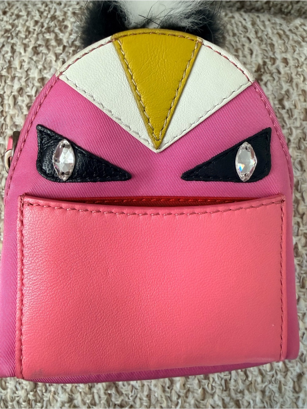 Fendi Monster Micro Backpack Bag Bug Charm - Picture 3 of 10